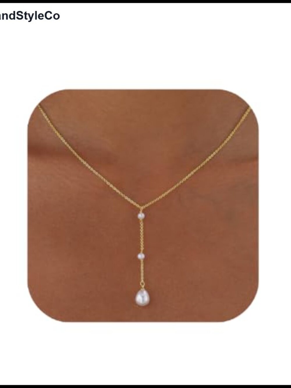 14k Gold Plated Pearl Pendant Necklace for Women Trendy Dainty Gift